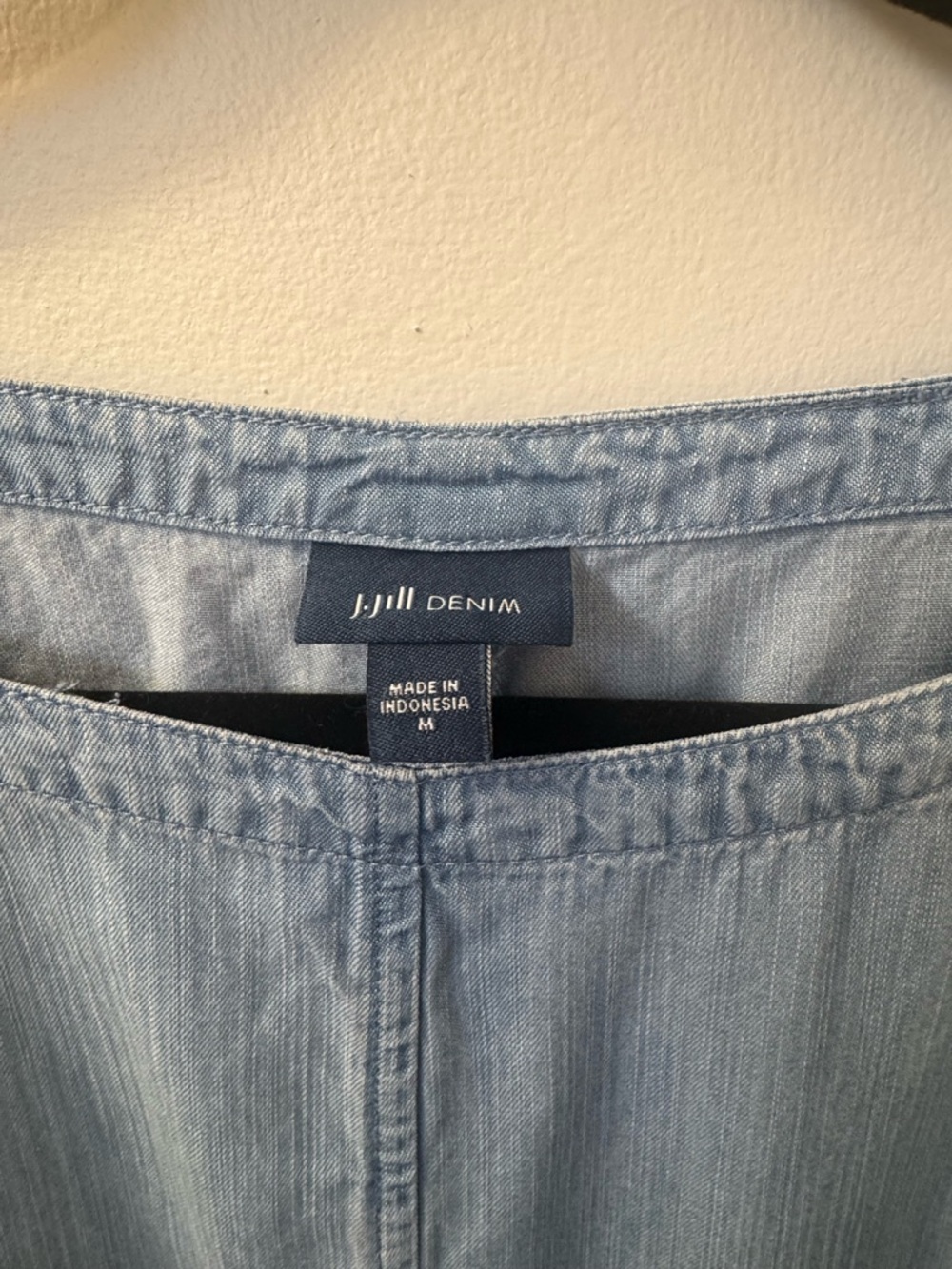 J. Jill Light Blue Sleeveless Midi Chambray Dress - Picture 3 of 3